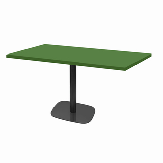 photo 1 tables rectangulaires 110 x 70cm pied noir - vert lime - lot de 2 tables