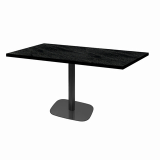 photo 1 tables rectangulaires 110 x 70cm pied noir - noir moon - lot de 2 tables