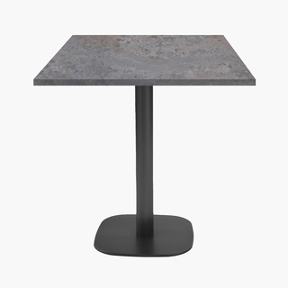 photo 1 tables carrées 70x70cm pied noir - caldeira - lot de 4 tables