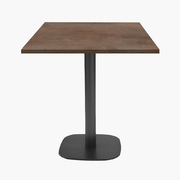 Photo 1 matériel référence RNDN77E2234Z: Tables carrées 70x70cm pied noir - oxydo bronze - Lot de 4 tables