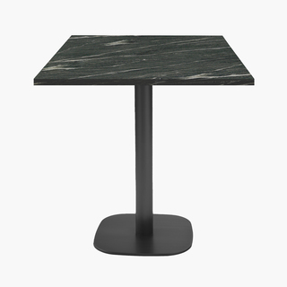 photo 1 tables carrées 70x70cm pied noir - calypso - lot de 4 tables