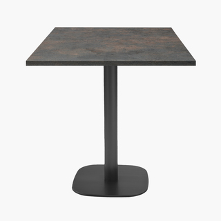 photo 1 tables carrées 70x70cm pied noir - seattle fusion - lot de 4 tables