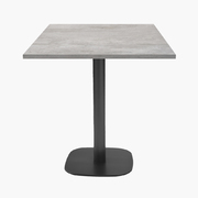 Photo 1 matériel référence RNDN77E2550E: Tables carrées 70x70cm pied noir - beton naturel - Lot de 4 tables