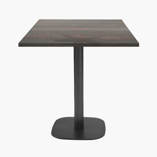 photo 1 tables carrées 70x70cm pied noir - hipster bronze - lot de 4 tables