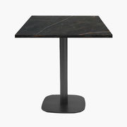 Photo 1 matériel référence RNDN77E3476P: Tables carrées 70x70cm pied noir - marbre elite - Lot de 4 tables