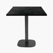 Photo 1 matériel référence RNDN77EU1049P: Tables carrées 70x70cm pied noir - noir moon - Lot de 4 tables