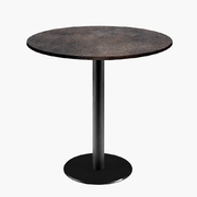 Photo 1 matériel référence ROME70ME1644E: Tables rondes diametre 70cm pied noir - volcanic ash - Lot de 4 tables