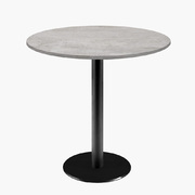 Photo 1 matériel référence ROME70ME2550E: Tables rondes diametre 70cm pied noir - beton naturel - Lot de 4 tables