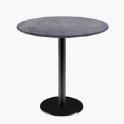 Photo 1 matériel référence ROME70ME5914: Tables rondes diametre 70cm pied noir - copperfield gris - Lot de 4 tables